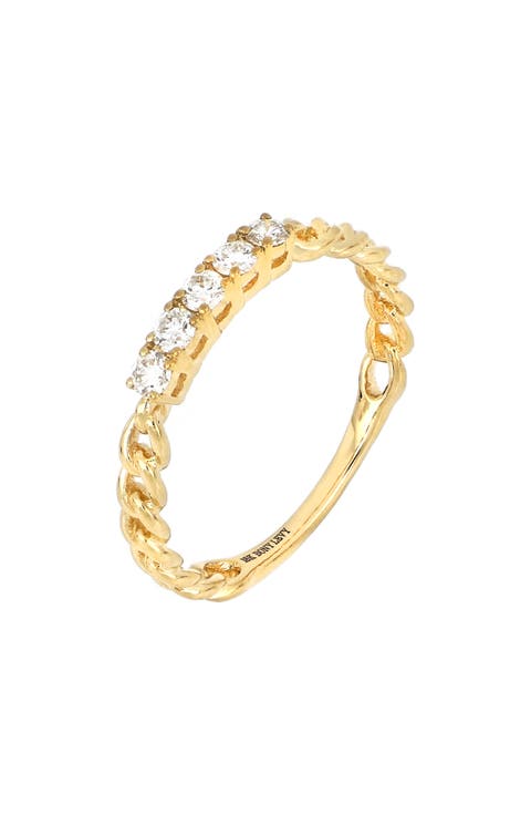 Varda 18K Yellow Gold Diamond Stackable Ring