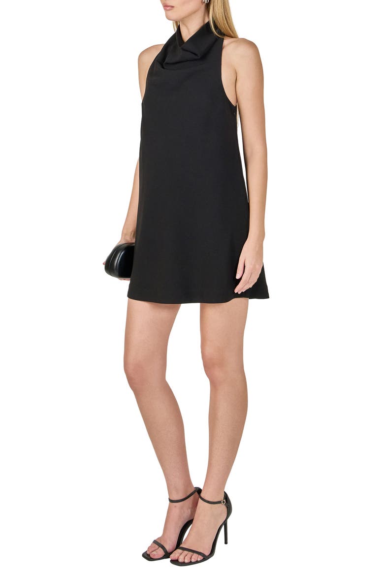 Halter Minidress, Alternate, color, BLACK