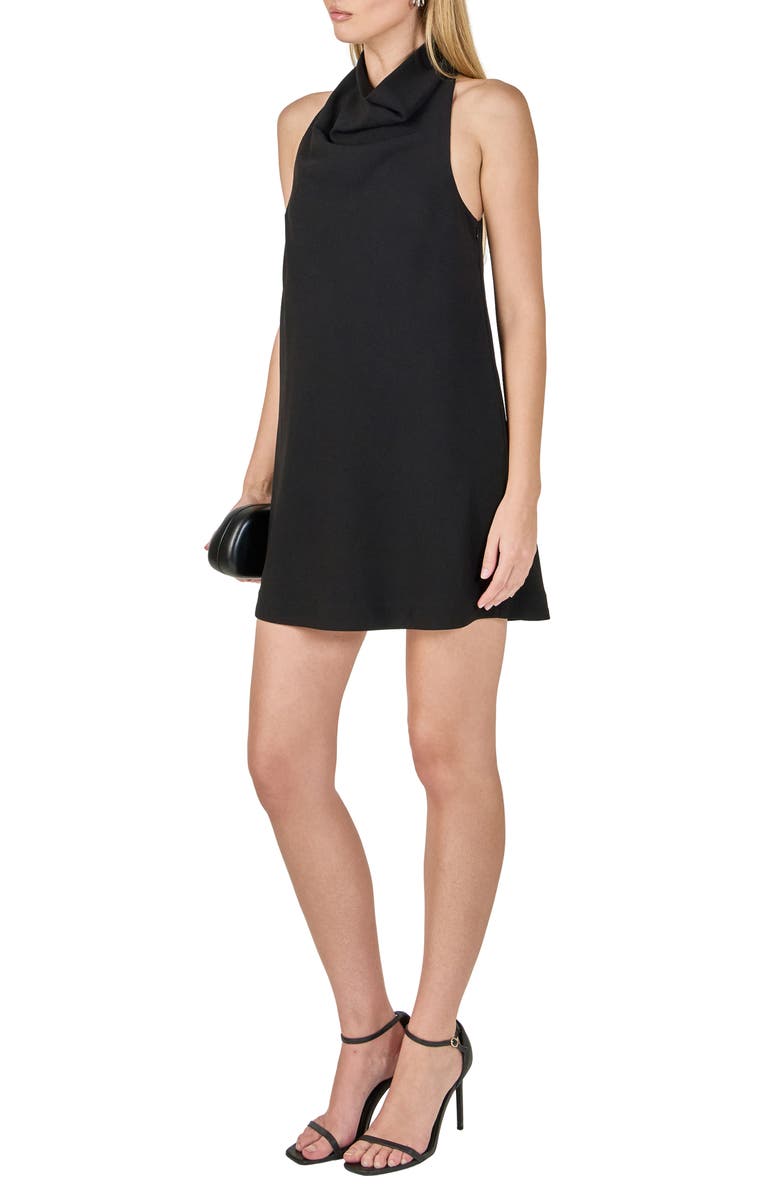 Endless Rose Halter Minidress, Alternate, color, Black