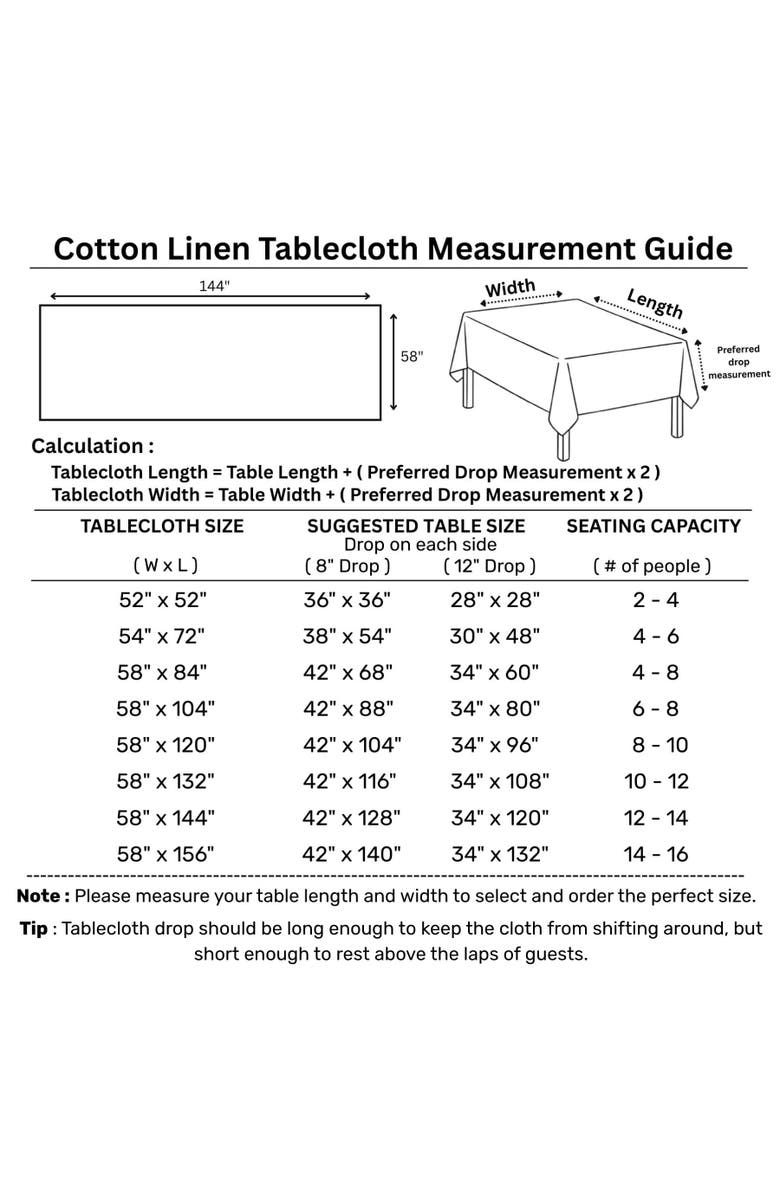 Solino Home Cotton Linen Hemstitch Tablecloth, Alternate, color, Black