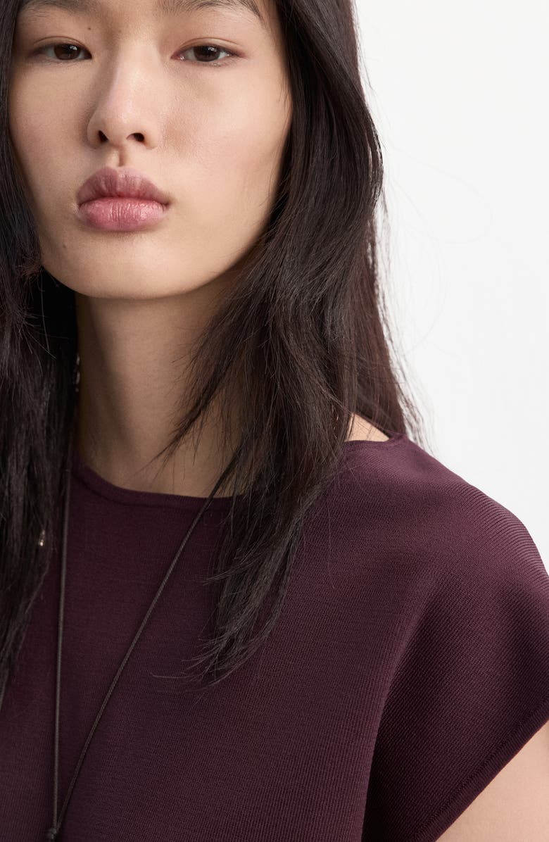 MANGO Short Sleeve Sweater, Alternate, color,