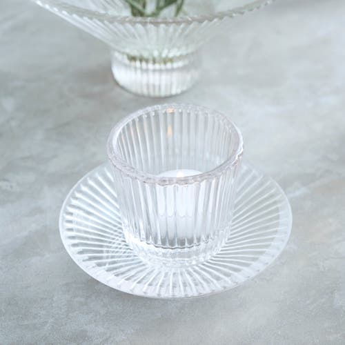 The Collective Home Pressed Clear Glass Tealight / Votive Holders