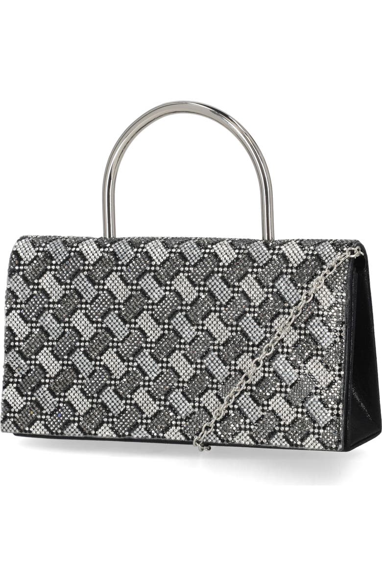 Jessica McClintock Corbin Microstone Top Handle Clutch, Alternate, color, Black Multi