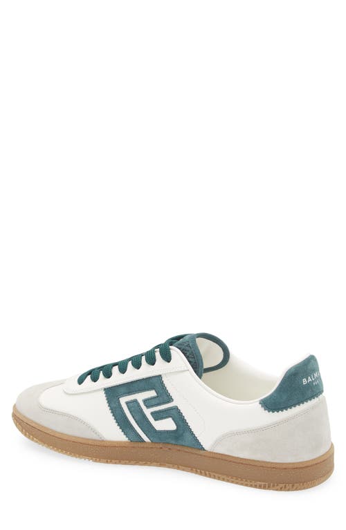 Balmain Swan Suede And Smooth Leather Trainers In Neutral