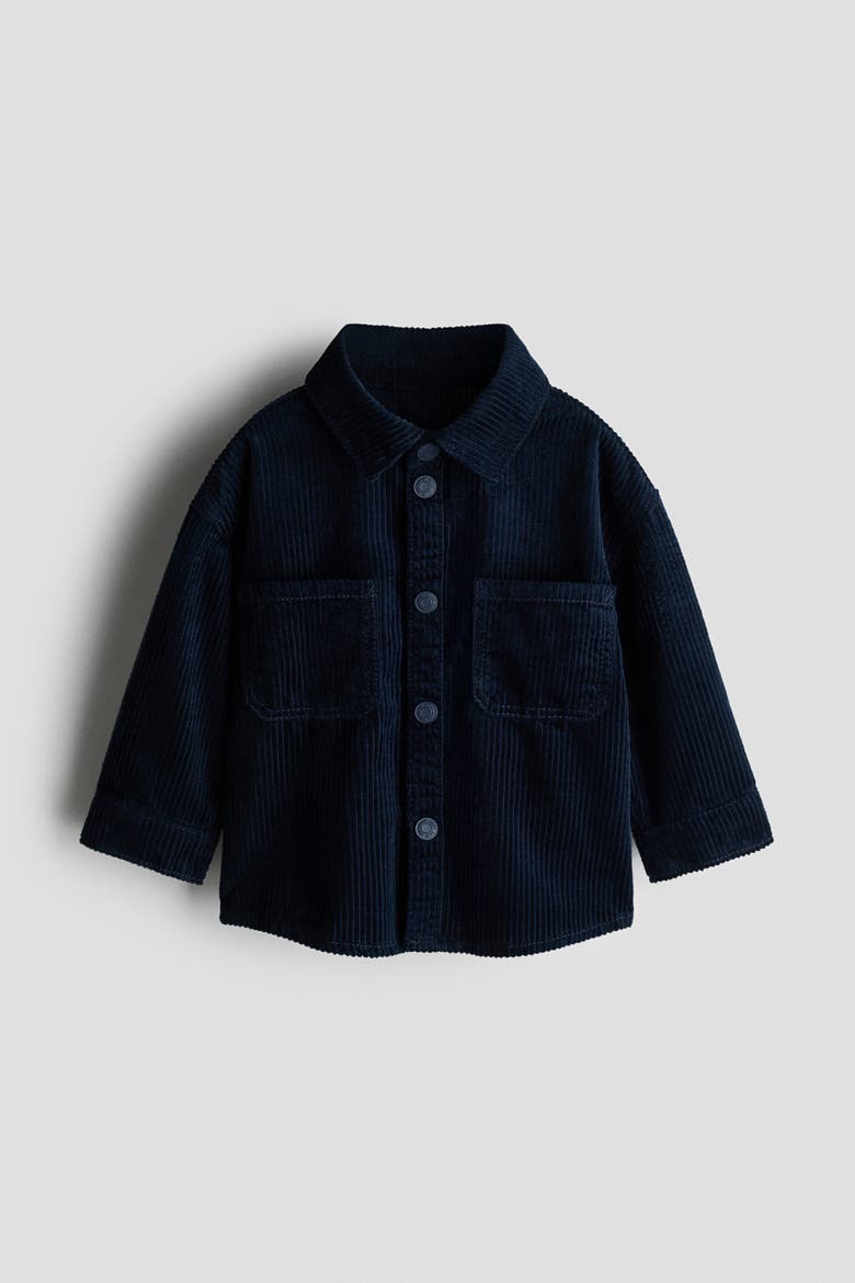 Cotton Corduroy Shirt, Alternate, color, Navy blue