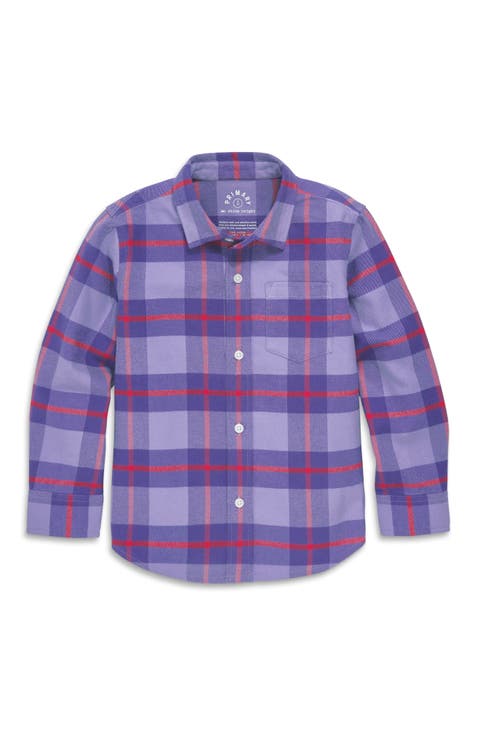 Long Sleeve Flannel Plaid Button Down (Toddler, Little Kid, & Big Kid)