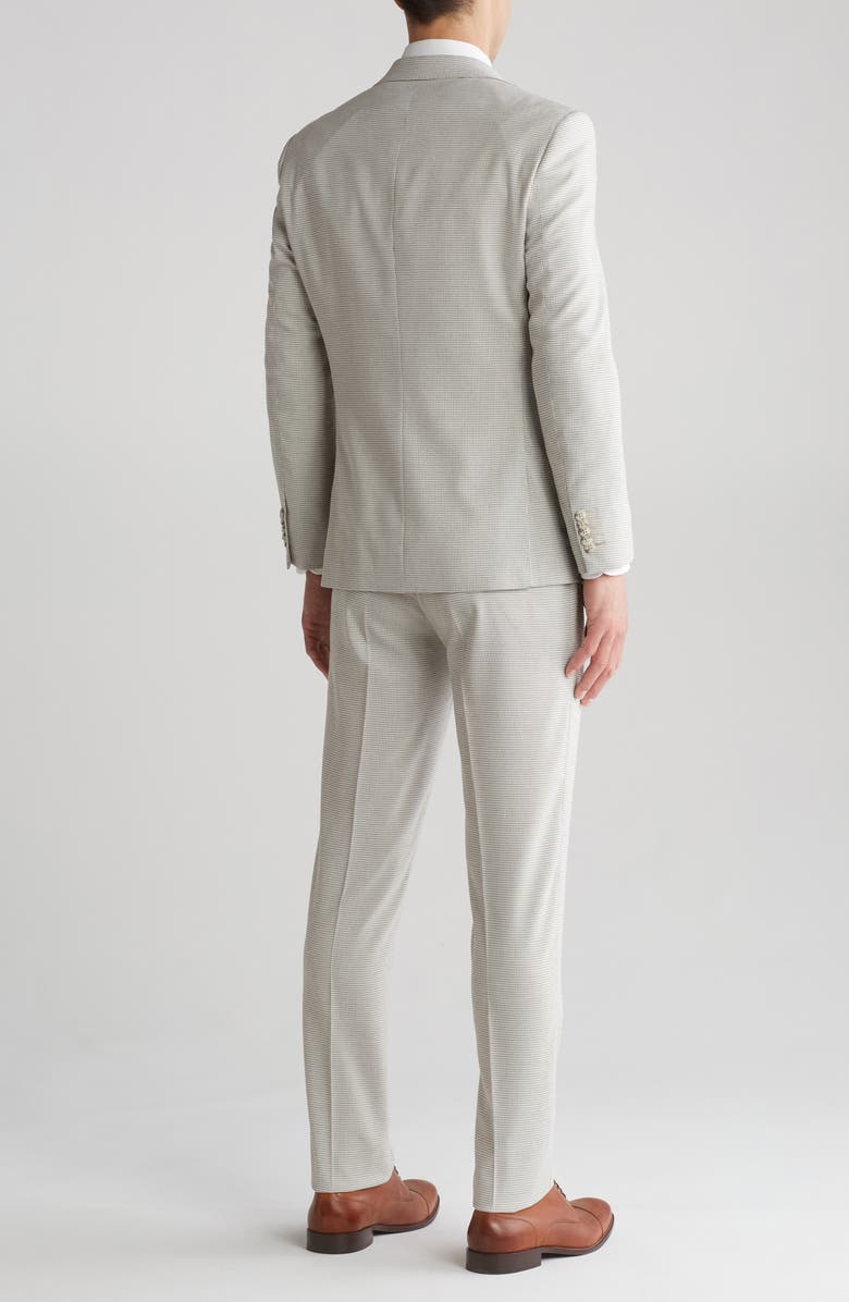 English Laundry Plaid Trim Fit Notched Lapel Two-Piece Suit, Alternate, color,