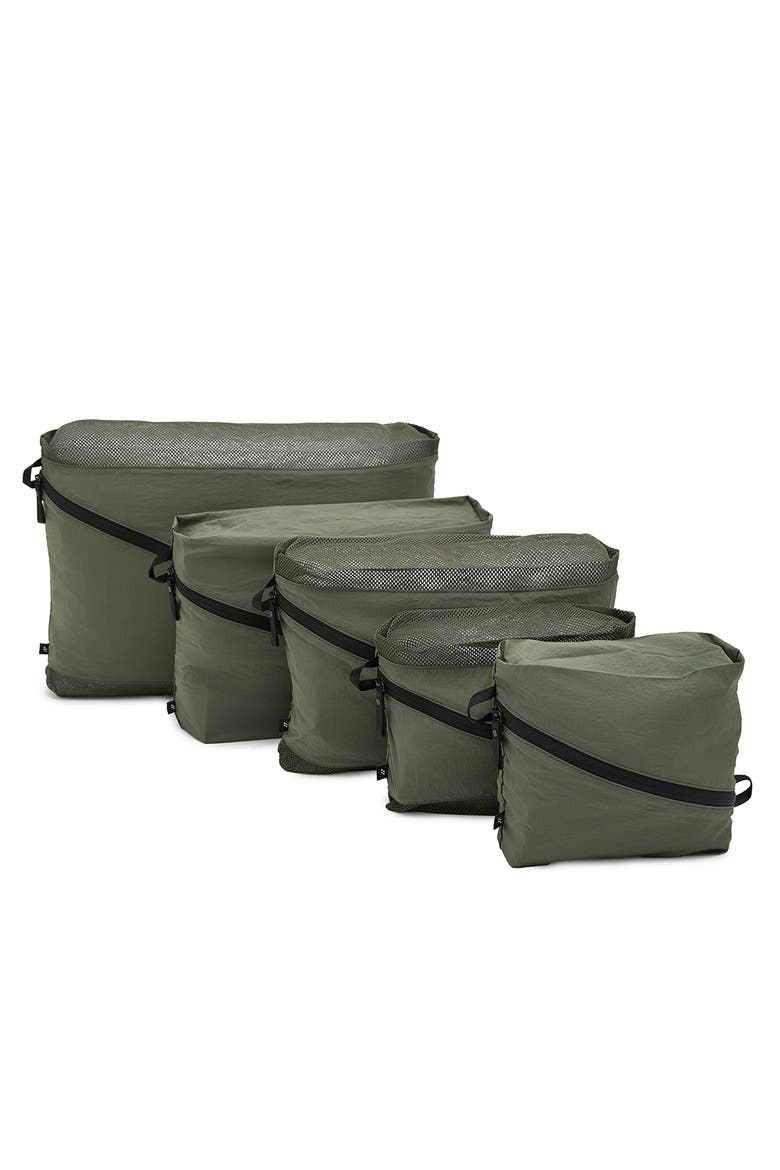 ORDO 5-Piece Travel Packing Organizer Set for Suitcases, Alternate, color, Moss