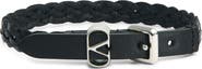 Valentino VLOGO Braided Leather Bracelet