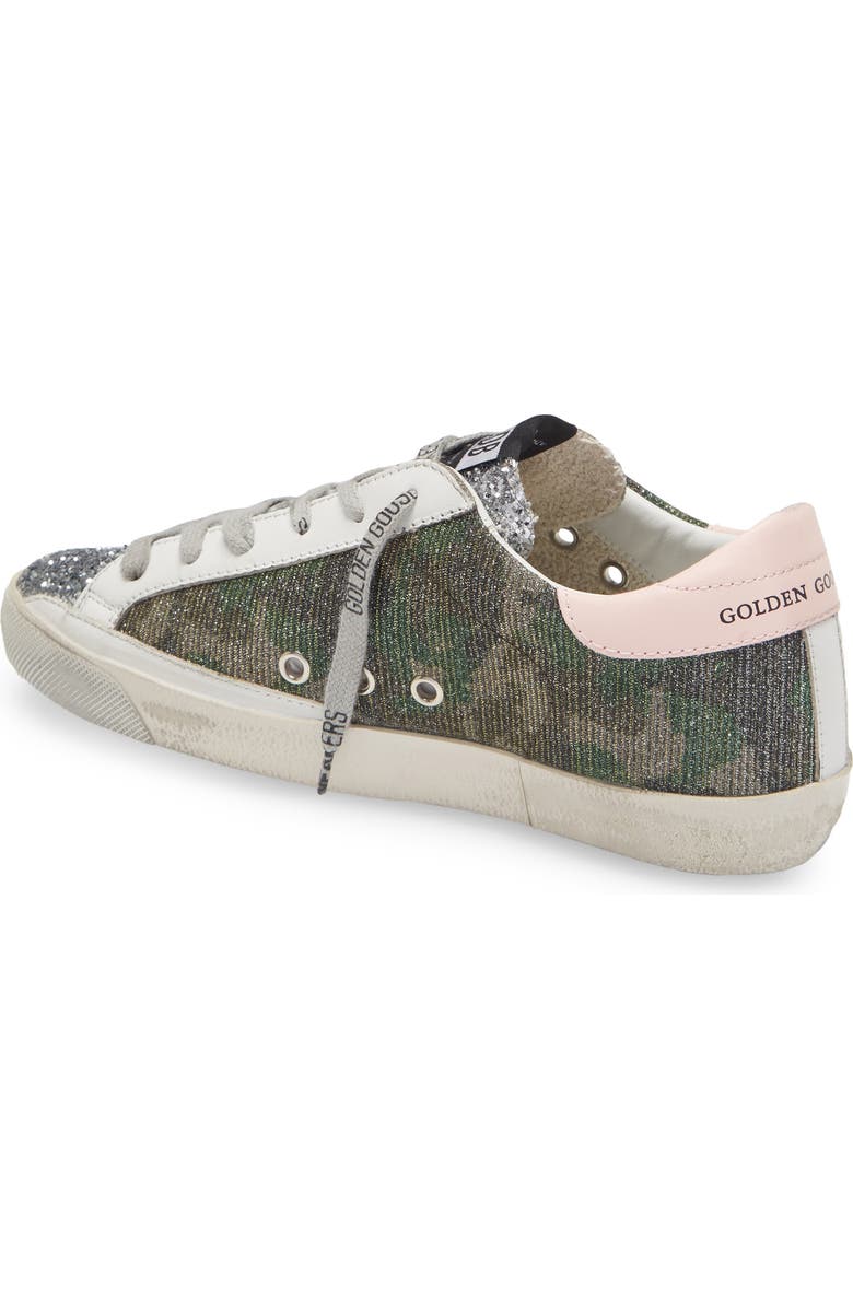 Golden Goose Super-Star Low Top Sneaker, Alternate, color, Green/ Silver/ Pink/ White