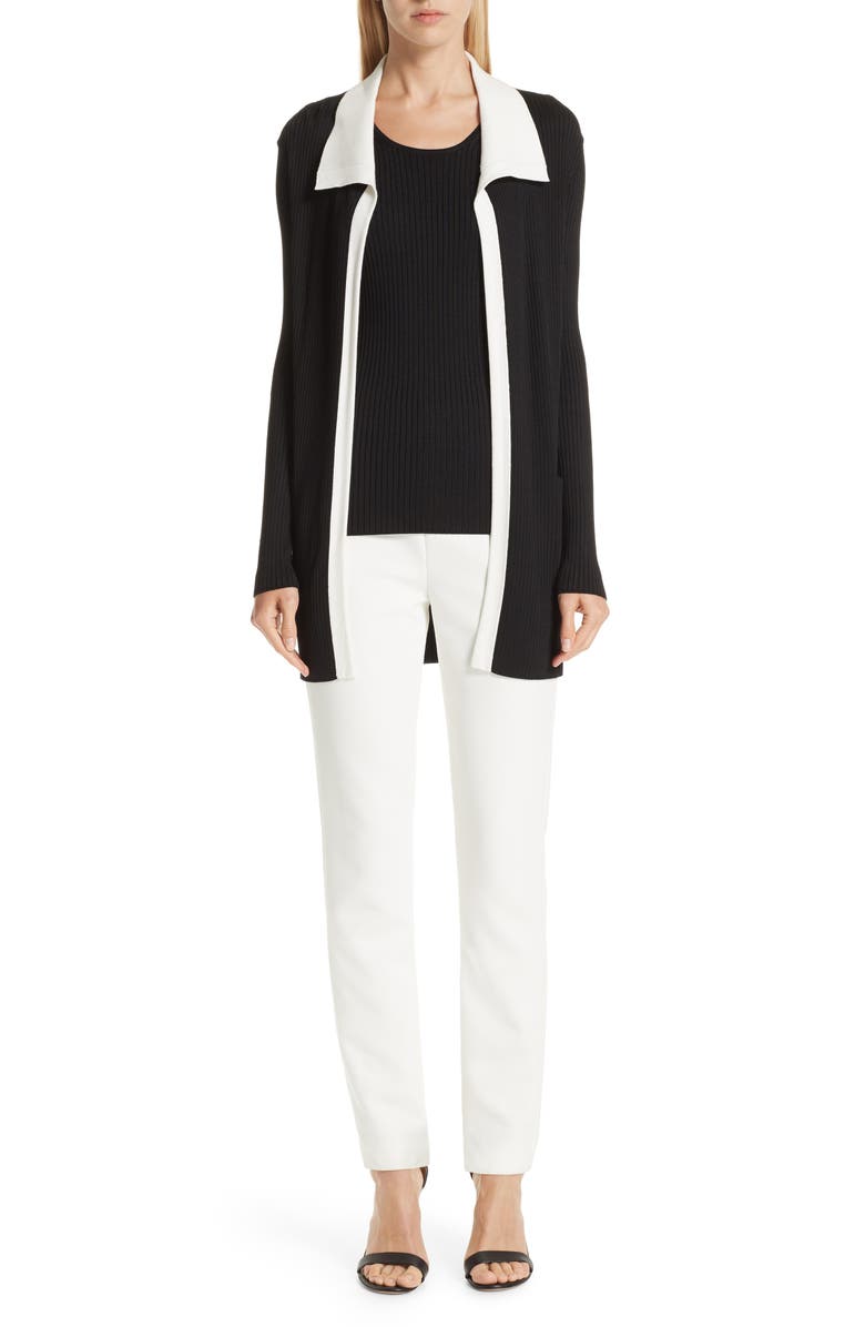 St. John Collection Bella Double Weave Skinny Pants, Main, color,