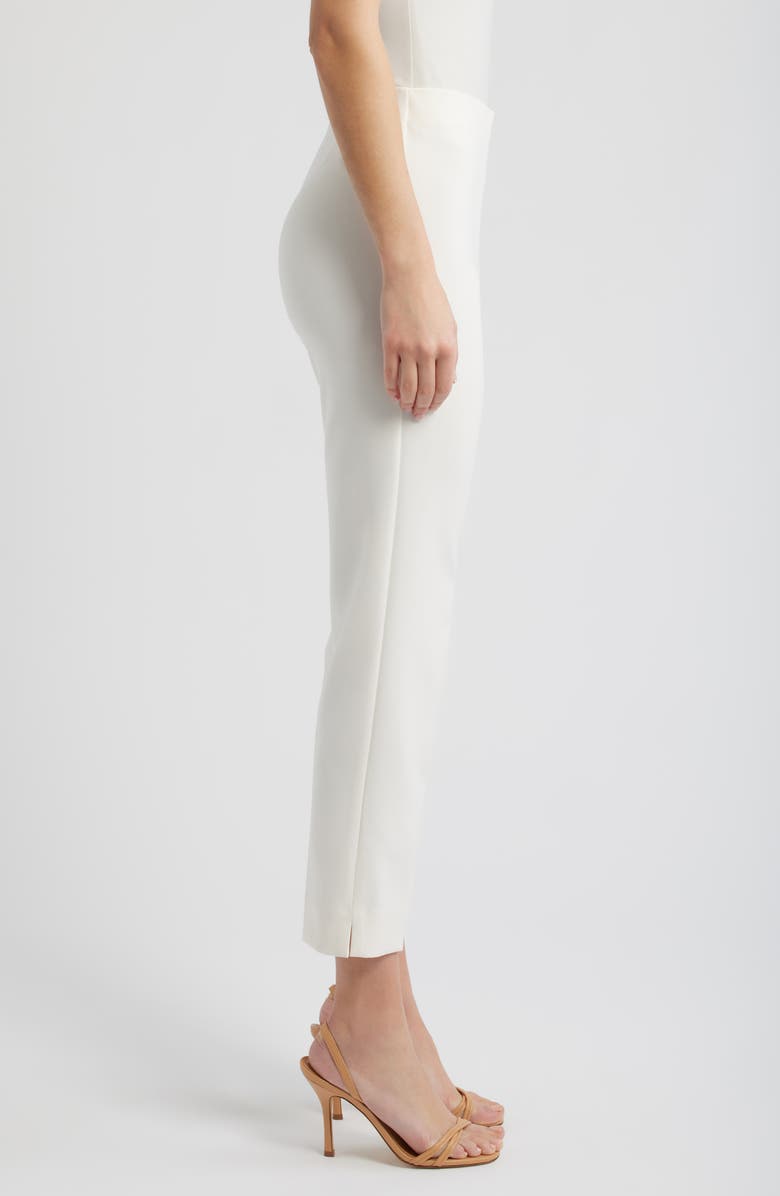 Anne Klein Hollywood Waist Ankle Pull-On Pants, Alternate, color, White Dove
