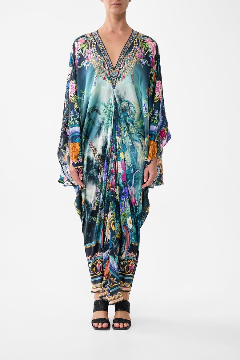 T Shape Long Kaftan Basked In Baroque, Main, color, Basked In Baroque