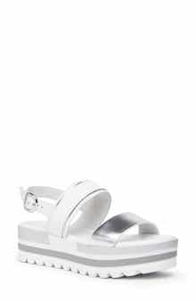 NeroGiardini Double-Band Platform Slingback Sandal