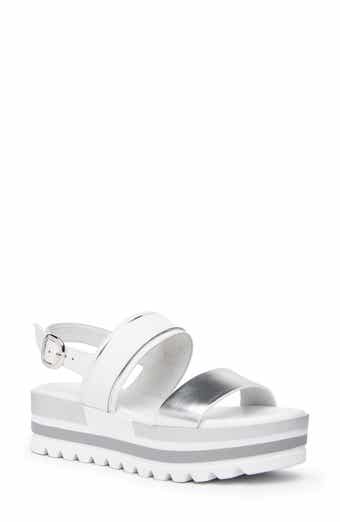 NeroGiardini Double-Band Platform Slingback Sandal