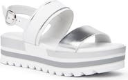 NeroGiardini Double-Band Platform Slingback Sandal
