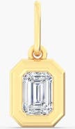 Everlee Emerald Domed Lab Diamond Charm in 14K