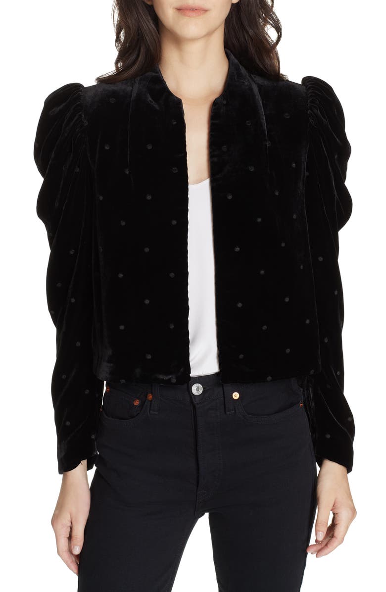 Ulla Johnson Orli Dot Velvet Blazer, Main, color,