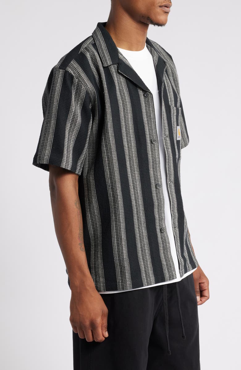 Carhartt Work In Progress Dodson Stripe Short Sleeve Cotton Button-Up Shirt, Alternate, color,