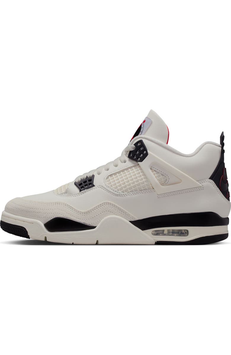 Jordan Air Jordan 4 Retro Basketball Sneaker, Alternate, color, Sail/ Black/ University Red