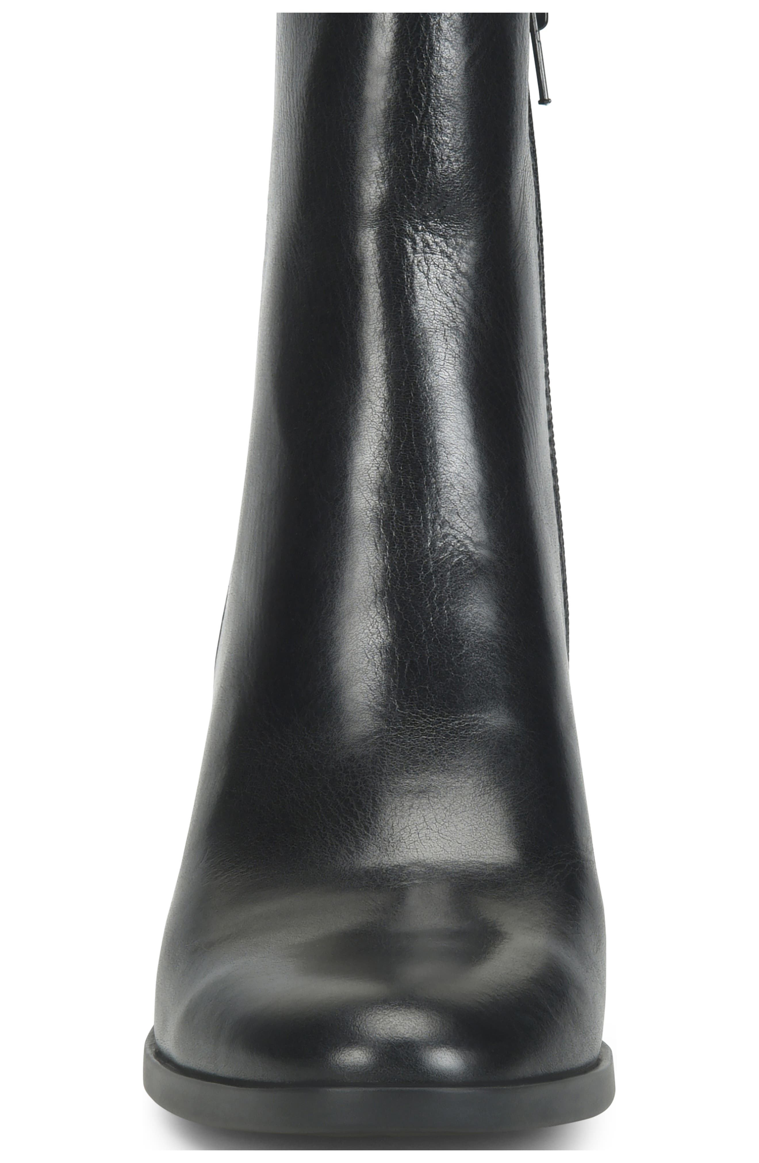 Elina Block Heel Bootie, Alternate, color, BLACK LEATHER