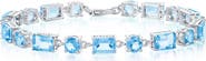 SIMONA Sterling Silver Semiprecious Stone Line Bracelet