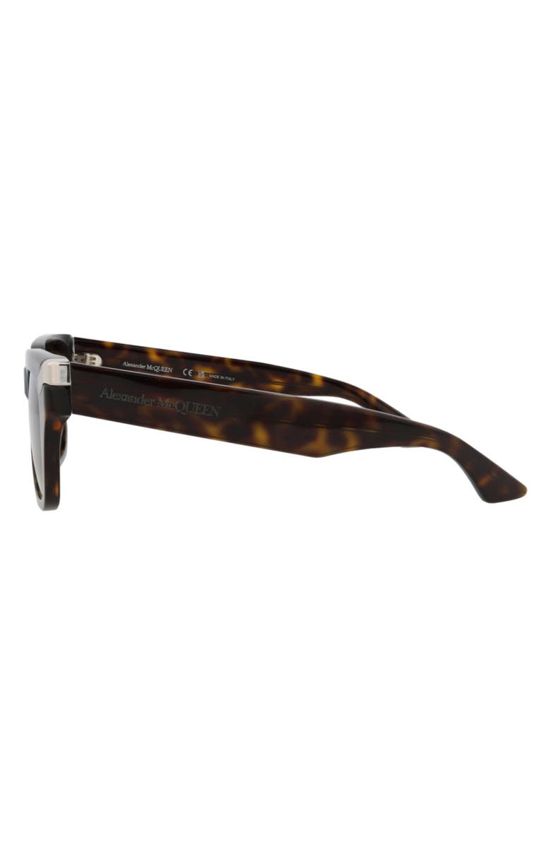 McQueen 51mm Square Sunglasses, Alternate, color, Havana Havana Brown