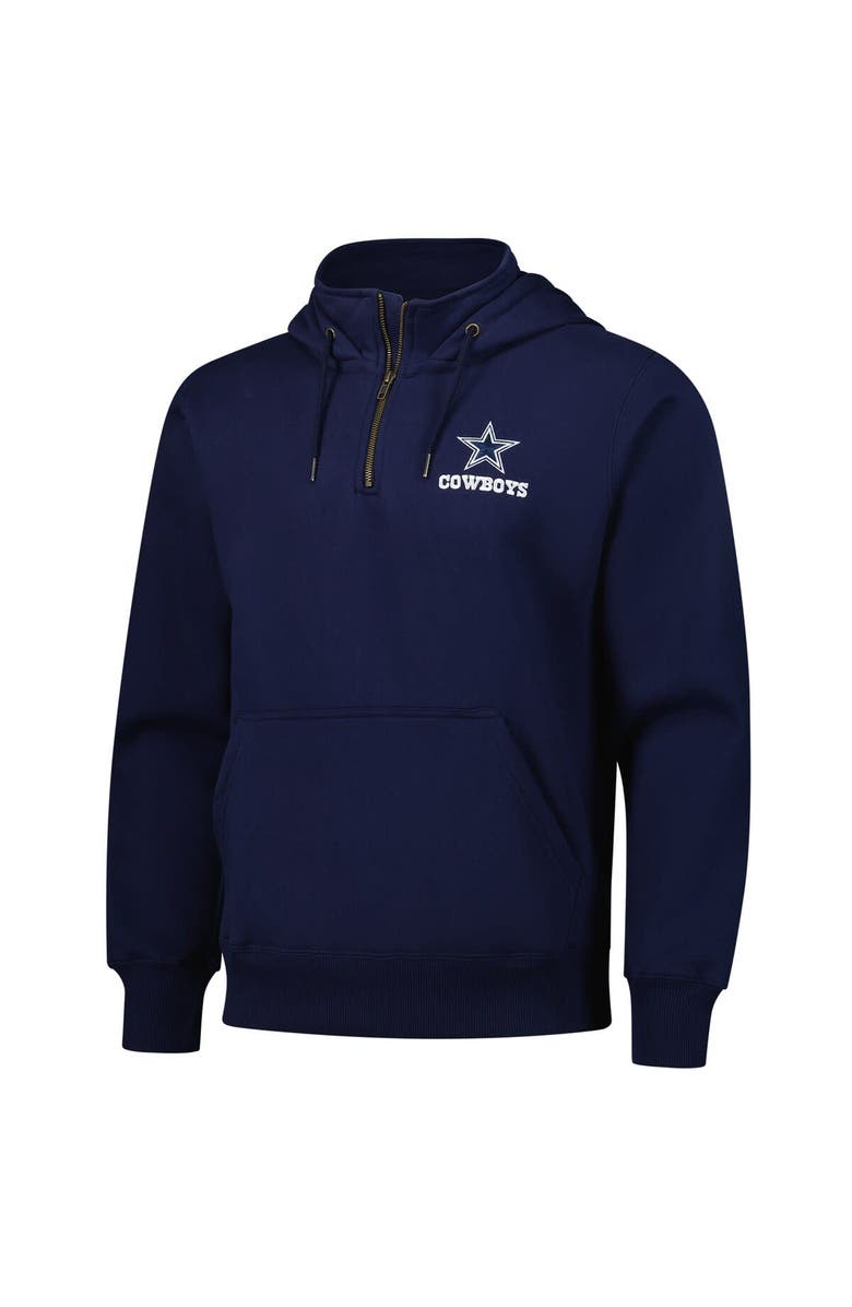 DUNBROOKE Unisex Dunbrooke  Navy Dallas Cowboys Defender Quarter-Zip Hoodie, Alternate, color, Navy