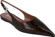 Paris Texas Jessica Pointed Toe Slingback Flat