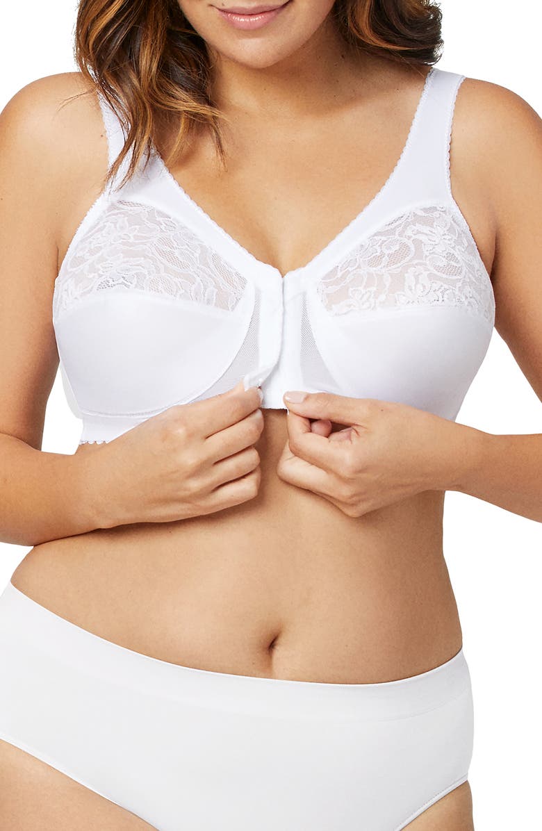 Glamorise MagicLift<sup>®</sup> Front Close Support Bra, Alternate, color, White