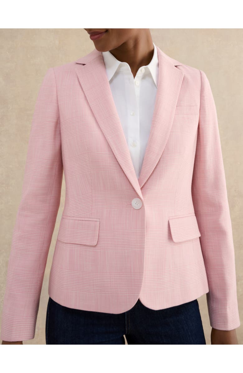 HOBBS LONDON Blake Single-Button Tailored Blazer, Alternate, color, Pink Ivory