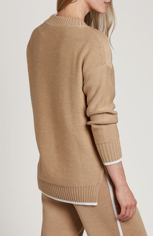 Oyun Merino Cozy Tunic Sweatshirt In Camel