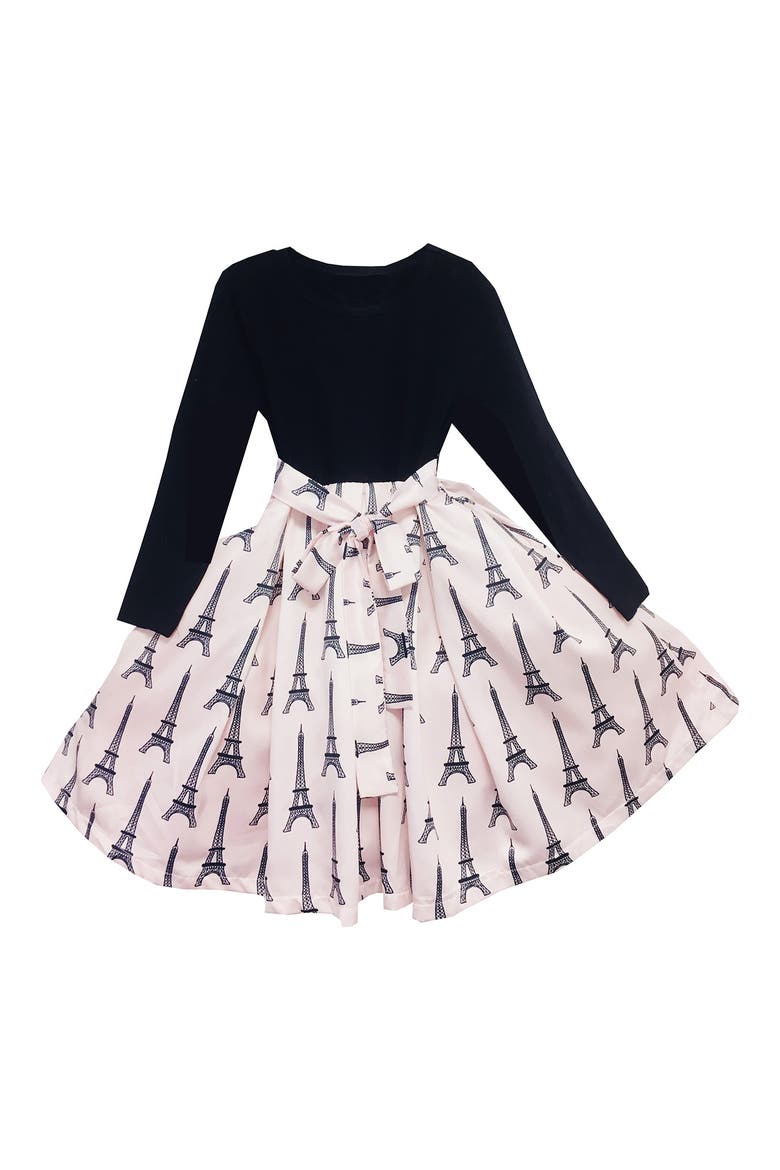 Kids' Paris Printed Dress, Main, color, PINK