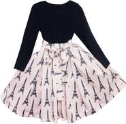 JOE-ELLA Kids' Paris Printed Dress
