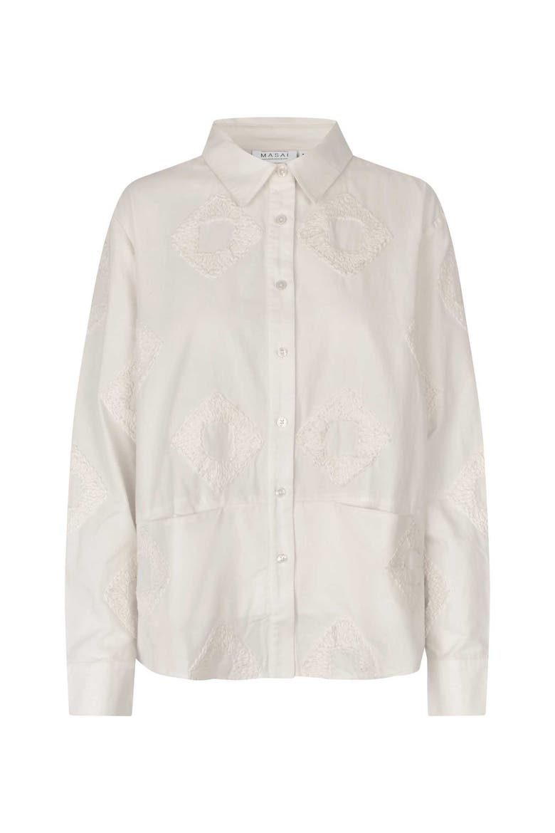 100% Cotton Long Sleeve Collared Shirt, Alternate, color, Jet Stream
