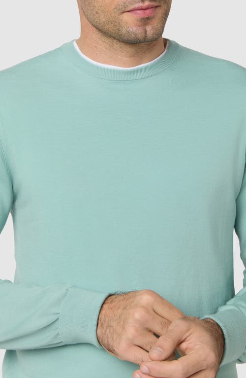 Sid Mashburn Fine Gauge Wool Crewneck Sweater In Celadon Escorial Wool
