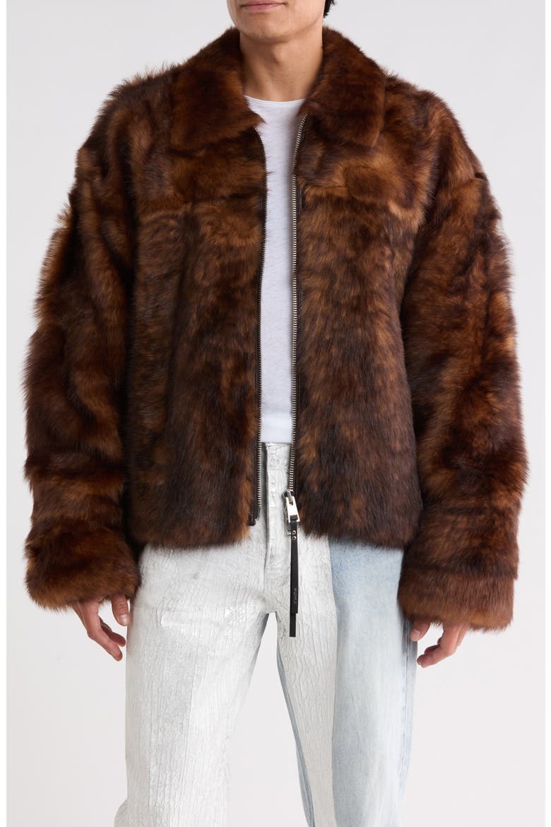 Genuine Shearling Jacket, Main, color, BROWN
