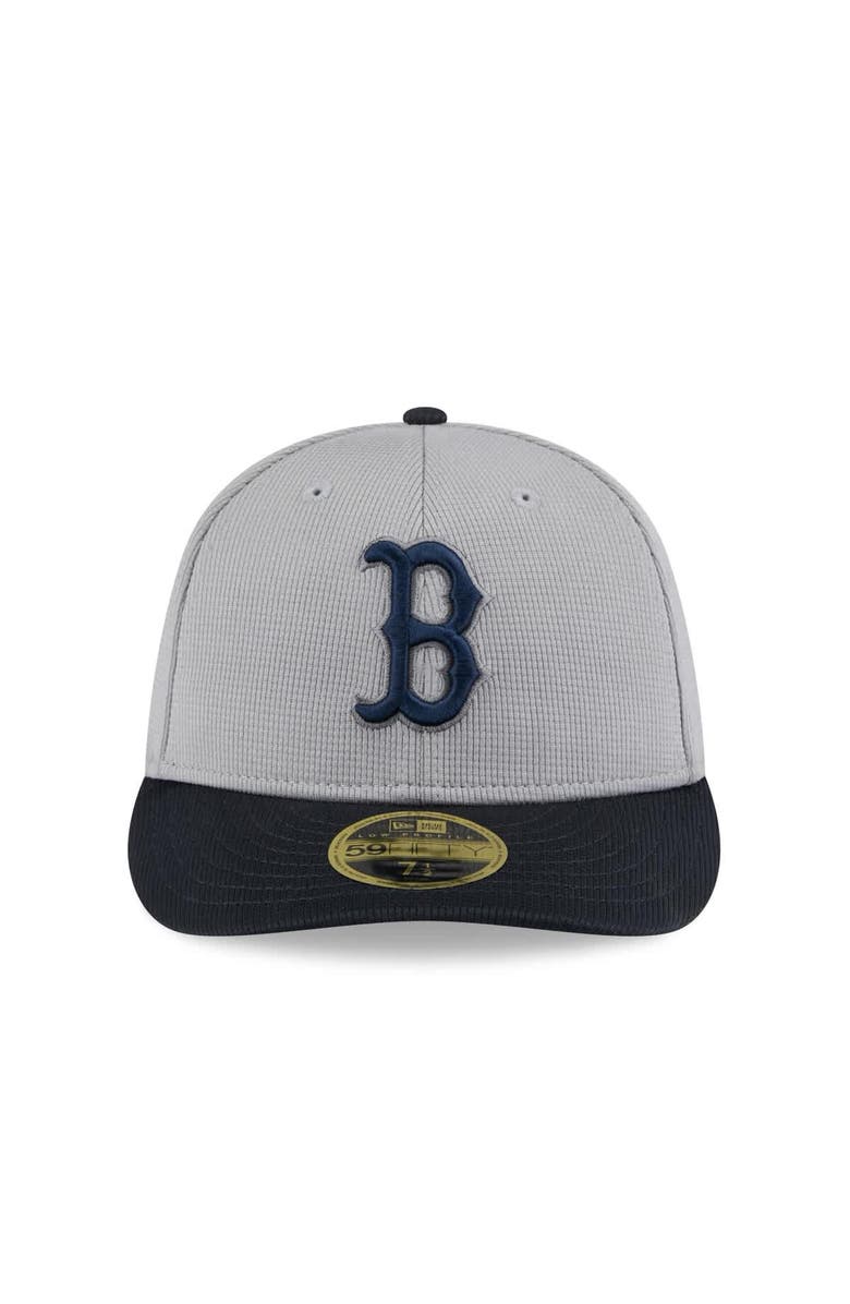 New Era Men's New Era  Gray/Navy Boston Red Sox 2025 Batting Practice Low Profile 59FIFTY Fitted Hat, Alternate, color, 