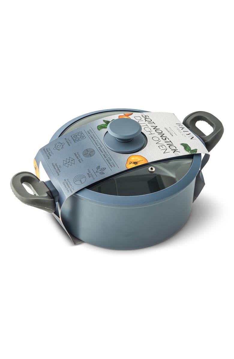 Brooklyn Steel Co. 5-Quart Milky Way Nonstick Dutch Oven, Alternate, color, Seaside Mist