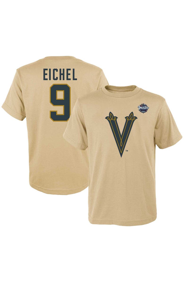 Outerstuff Youth Jack Eichel Cream Vegas Golden Knights 2024 NHL Winter Classic Name & Number T-Shirt, Main, color, 