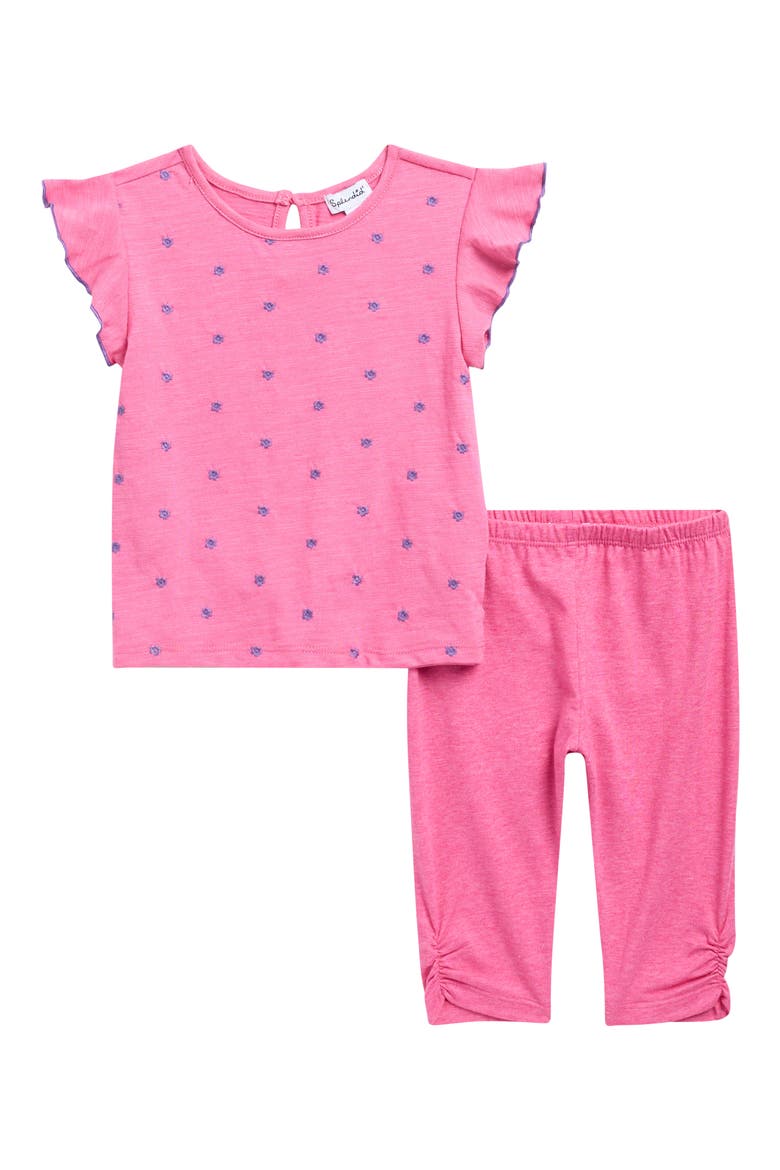 Kids' Bellflower Top & Leggings Set, Main, color, DUSTY ROSE