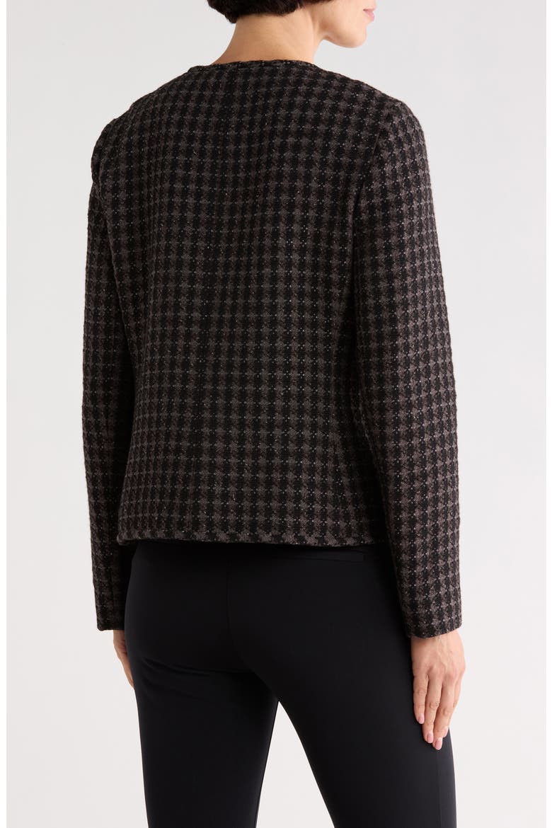 Pearly Button Crop Tweed Jacket, Alternate, color, BLACK MULTI