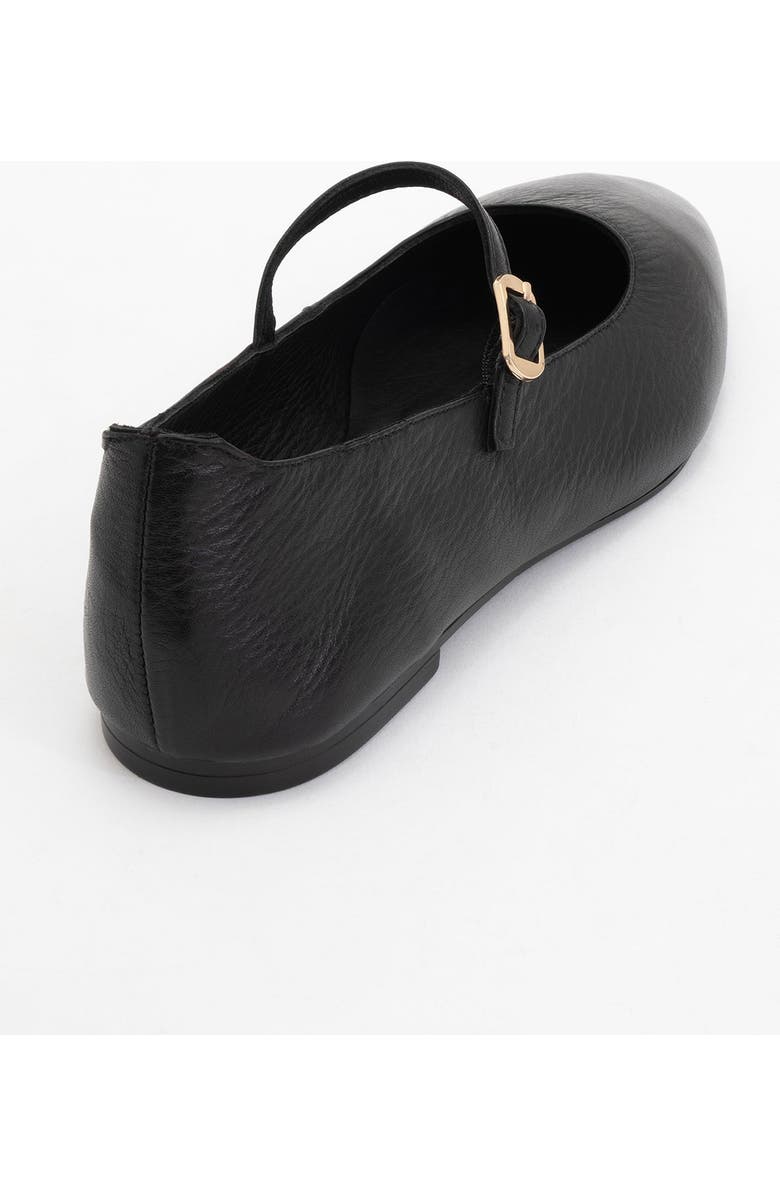 Forever & Always Shoes Lara Leather Mary Jane Flats, Alternate, color, Black Leather