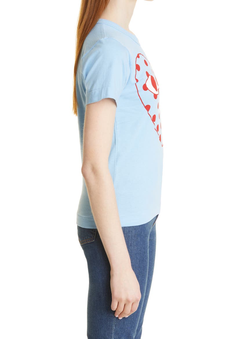 Polka Dot Heart Graphic Tee, Alternate, color, BLUE