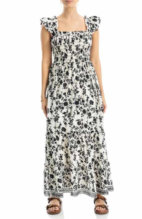 MAX STUDIO Flutter Sleeve Maxi Dress