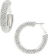 NORDSTROM RACK Faceted Stone Hoop Earrings