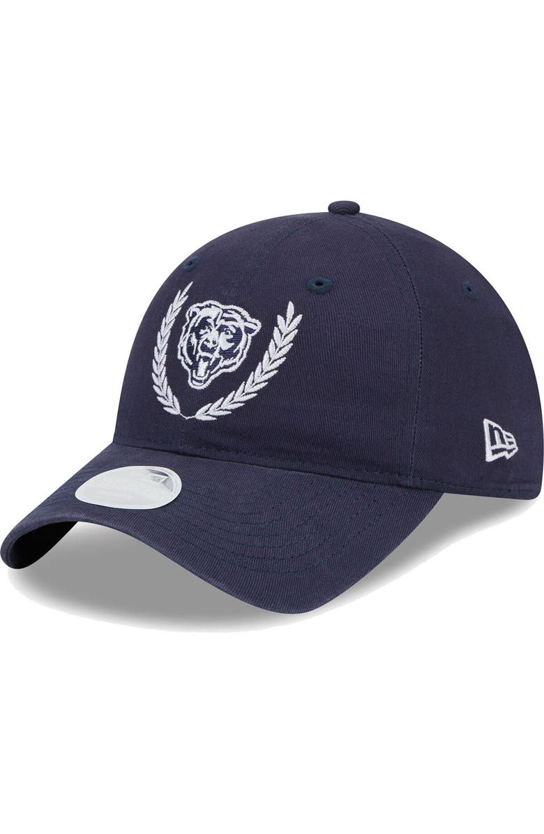 New Era Women's New Era Navy Chicago Bears Leaves 9TWENTY Adjustable Hat, Main, color, Navy
