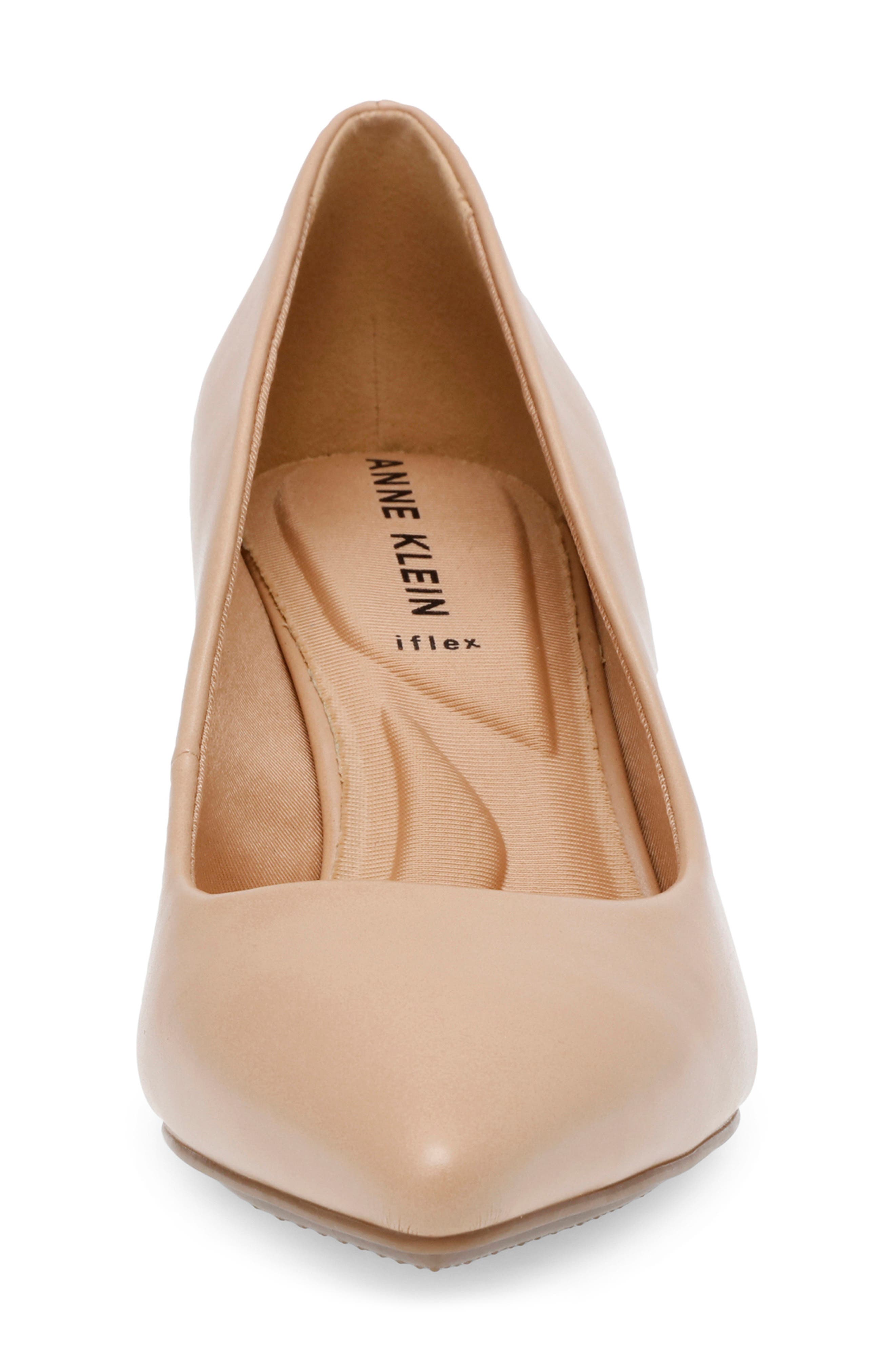 Anne Klein Benedette Pointed Toe Pump, Alternate, color, Nude