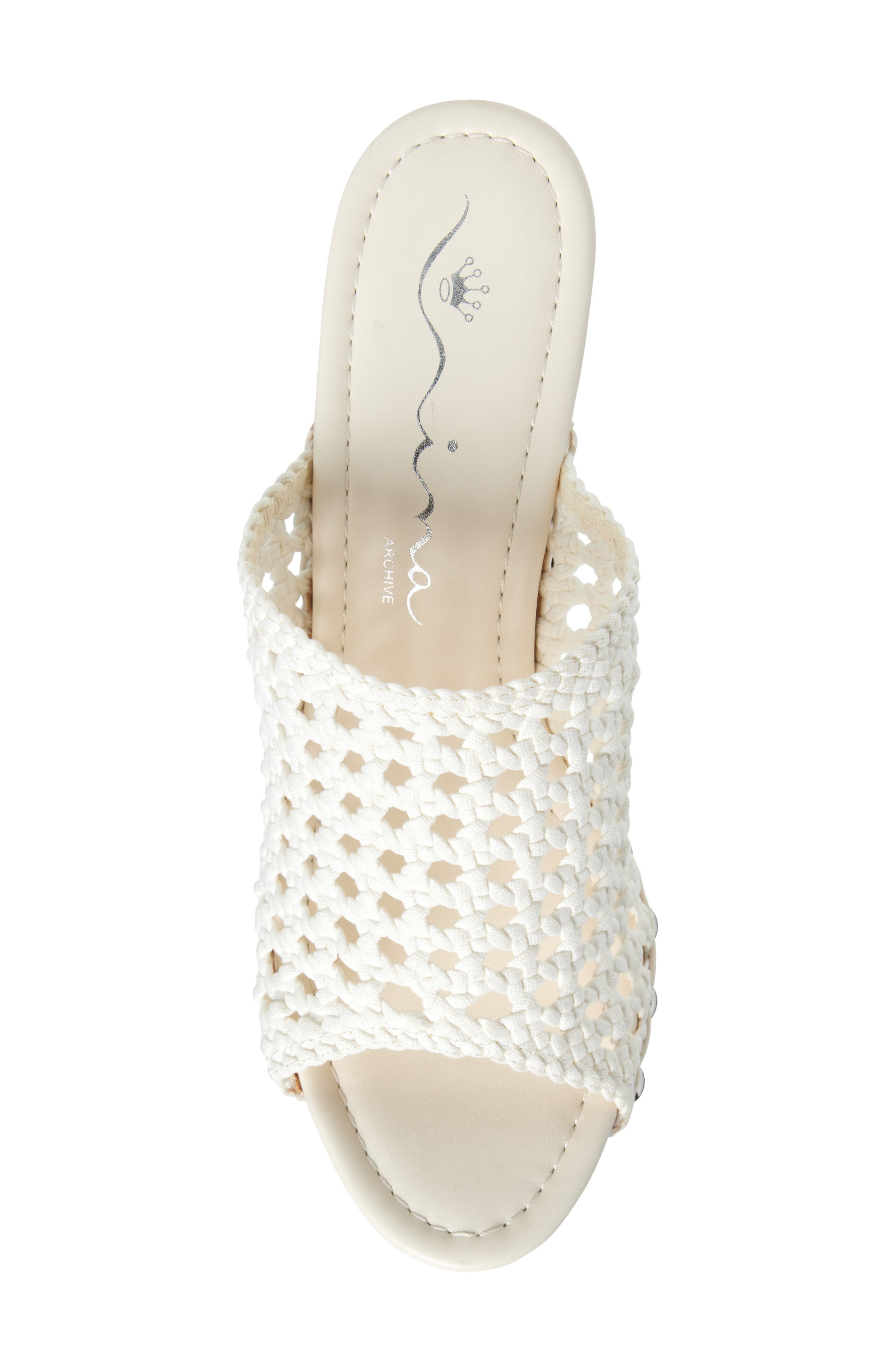 Nina Ursula Slide Sandal, Alternate, color, Sailcloth