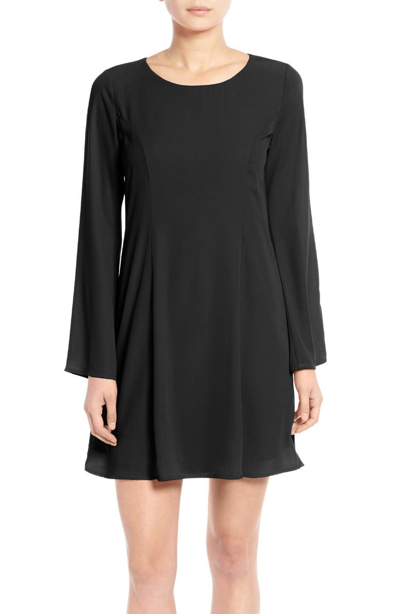 EVERLY Long Sleeve Shift Dress, Alternate, color, 